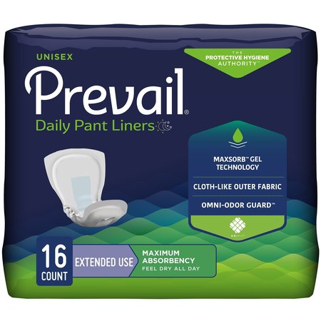 PREVAIL Incontinence Liner 28" L Extended Wear Moderate, PK 96 PL-115